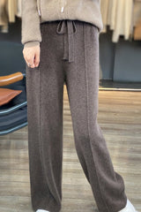 Thickened Wool High Waist Knit Pants