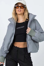 Flowy Insulated Puffer Jacket XS / Grey