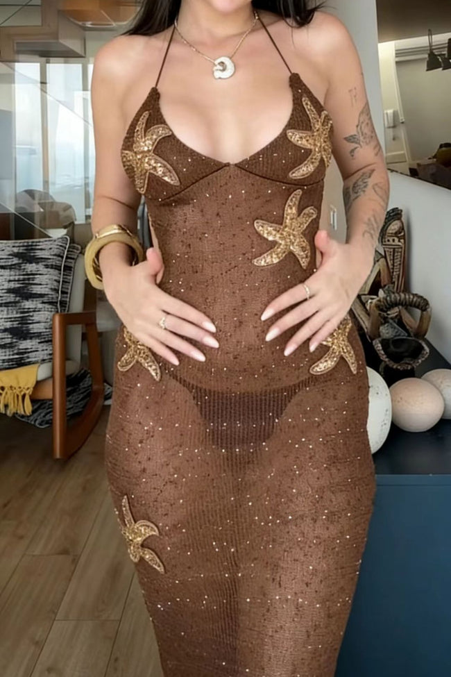 Starfish Hollow Knit Vacation Dress Main image
