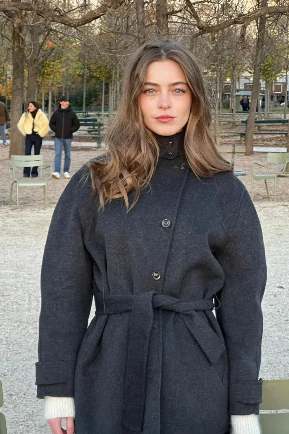 Woolen Turtleneck Belted Single-Breasted Overcoat Main image