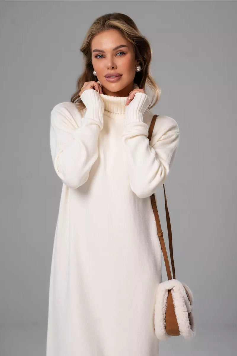 Loose Turtleneck Sweater Dress Secondary image