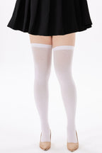 Plus Size 50D Velvet Thigh-High Stockings