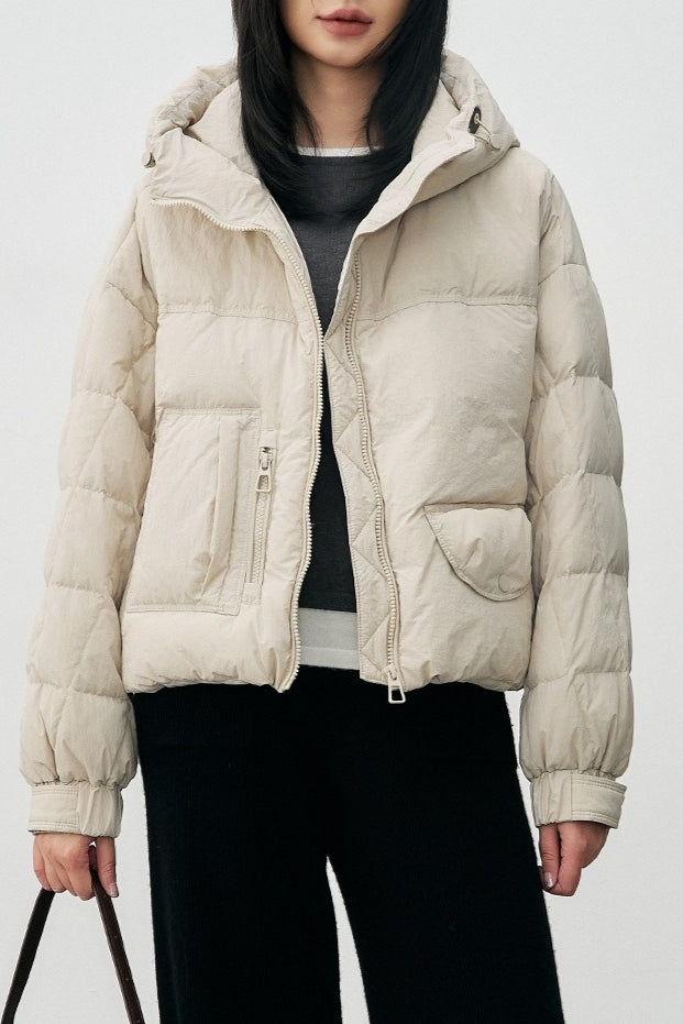 Cropped Relaxed Fit Puffer Jacket Secondary image