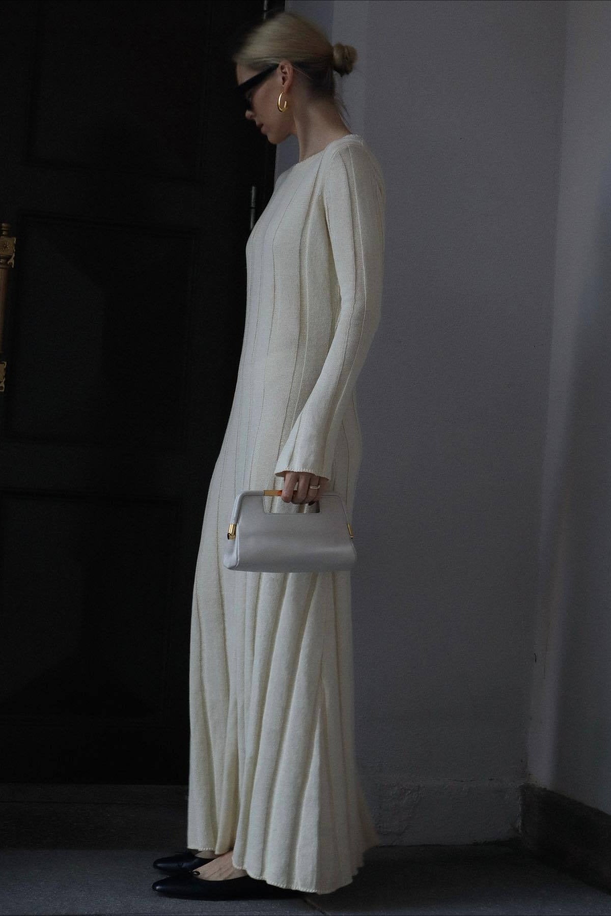 Solid A Line Maxi Sweater Dress Secondary image