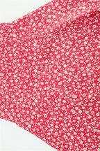 Square Neck Backless Strap A Line Floral Dress