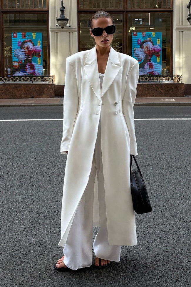 Elegant Longline Belted Trench Overcoat Main image
