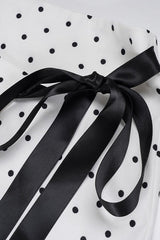 White Polka Dot Bodycon Mini Skirt