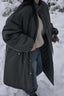 Relaxed Fit Longline Puffer Jacket One Size / Black