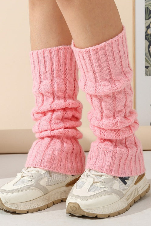 Cable Knit Chunky Slouchy Boot Leg Warmers Main image