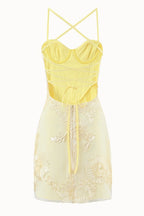 Floral Lace Corset Back Cocktail Dress