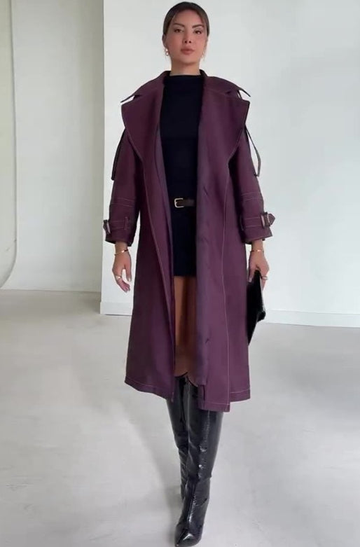 Belted Lapel Wool Overcoat Secondary image