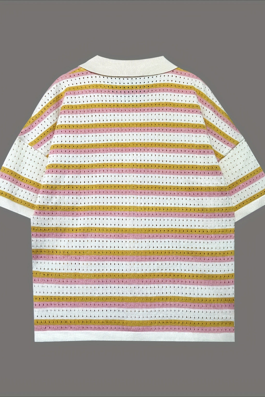 Striped Color Block Knit Shorts Set