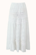 Two Piece Lace Tube Top Boho Skirt Set