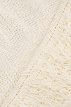 Cropped Fringe Oversized Long Sleeve Sweater
