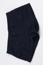 Low Rise Multi Pocket Denim Mini Shorts