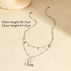 Vintage Double Strand Cross Pendant Necklace
