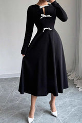 Lace Panel Black Bodycon Dress