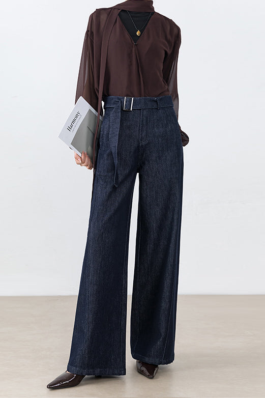 High Waist Loose Straight Leg Jeans