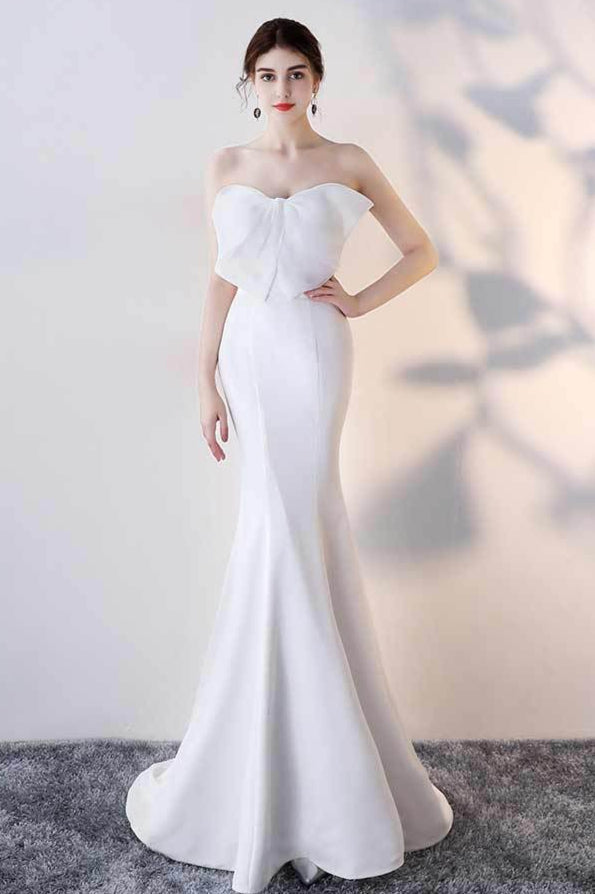 Bow Strapless Mermaid Maxi Party Dress Main image