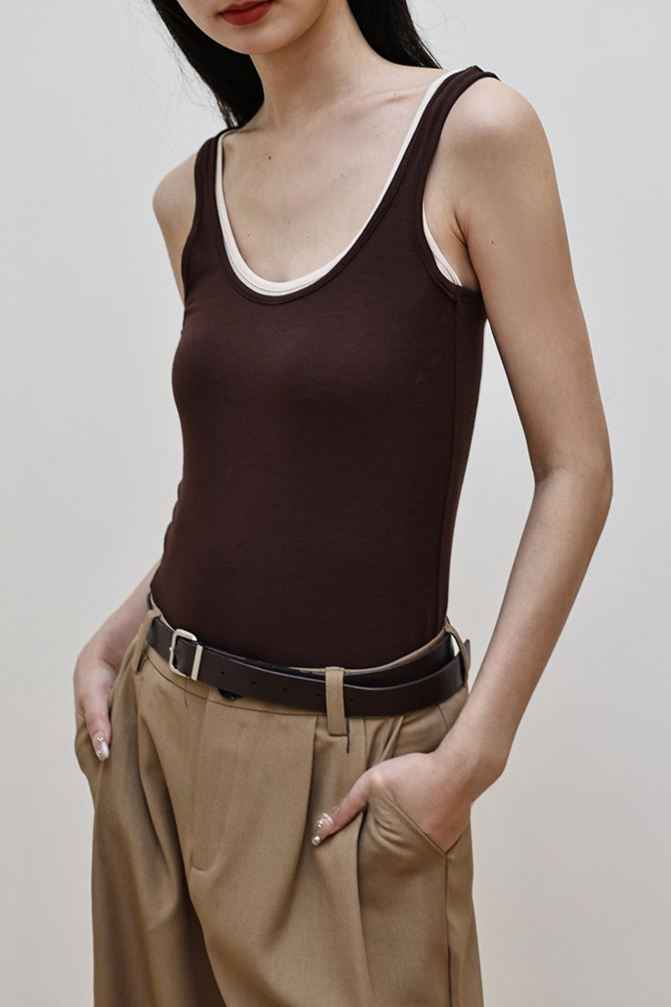 Sleeveless Wool Blend Knit Top Secondary image