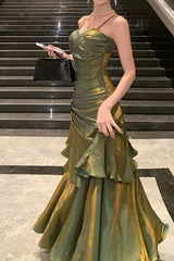 Chiffon Spaghetti Strap Maxi Dress