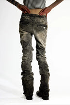 Stacked Wash Slim Flare Jeans