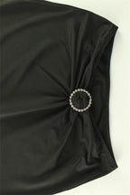 Corset Cut Out Top Rhinestone Detail Skirt Set
