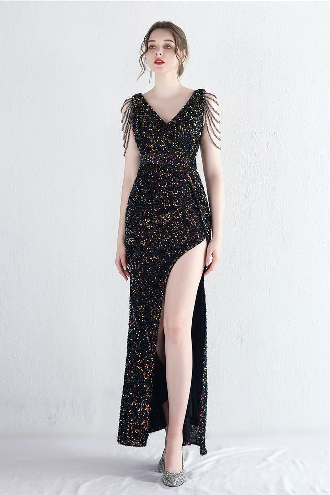 Statement Bead Mermaid Gown Formal Dress Secondary image