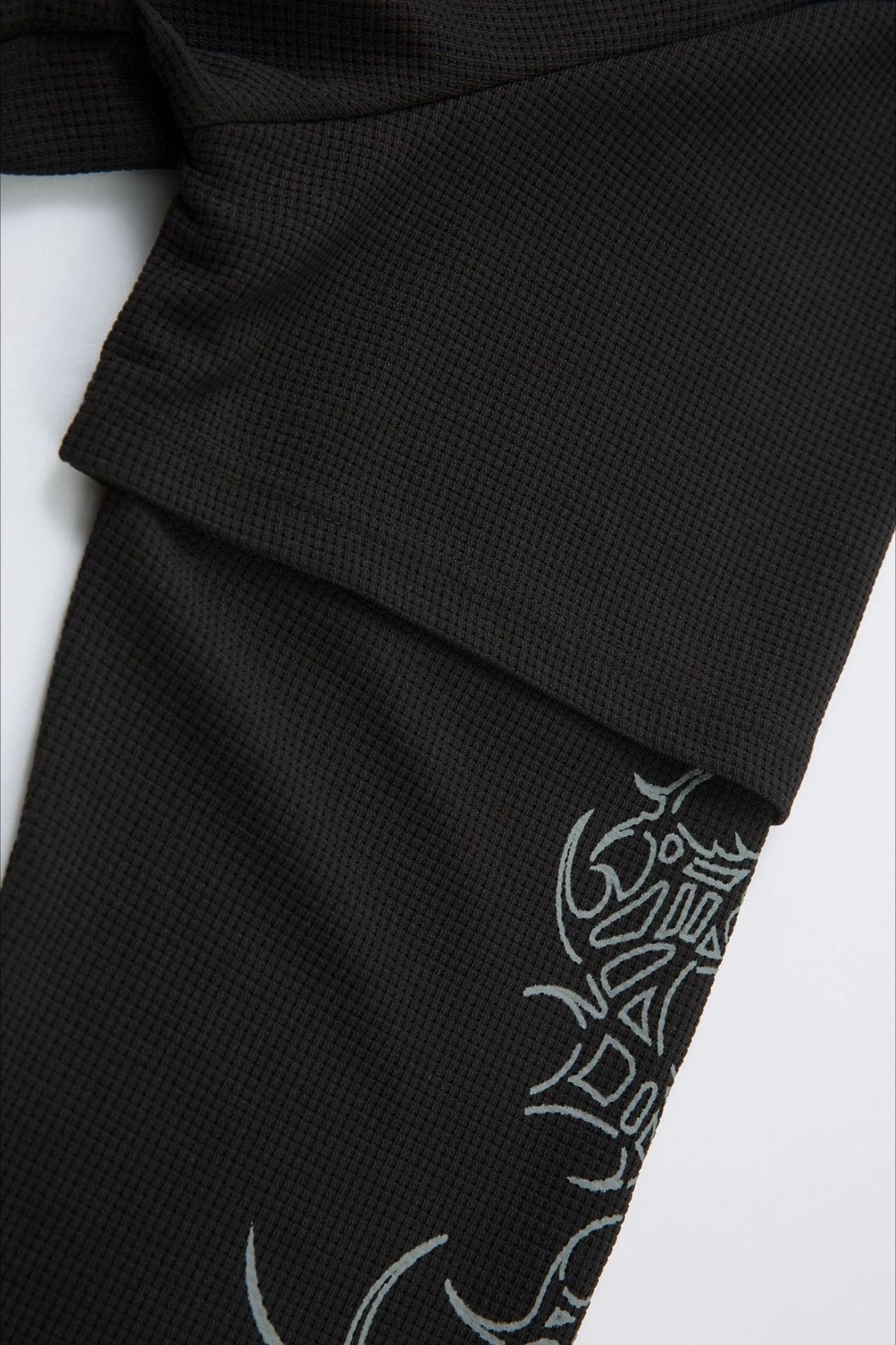 Barbed Wire Graphic Layered Polo Collar Tee