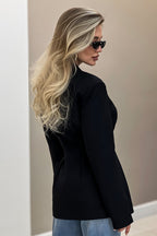 V Neck Waist Detail Blazer
