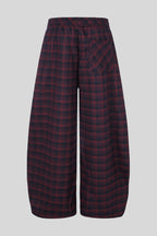 Plaid Baggy Barrel Leg Streetwear Pants