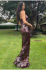 Sequin Hollow Out Boho Dress