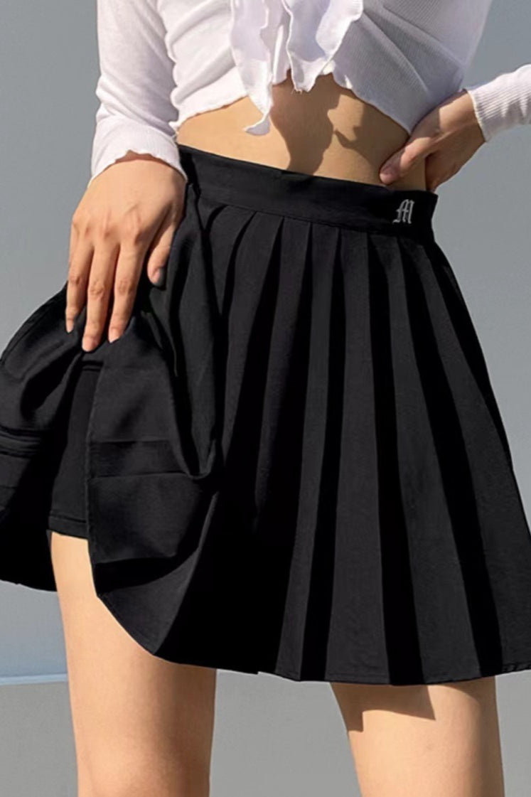 Pleated Anti-Chafe High Waist Pocket Sports Skirt Secondary image