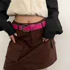 Y2K Punk Studded Wide Leather Belt