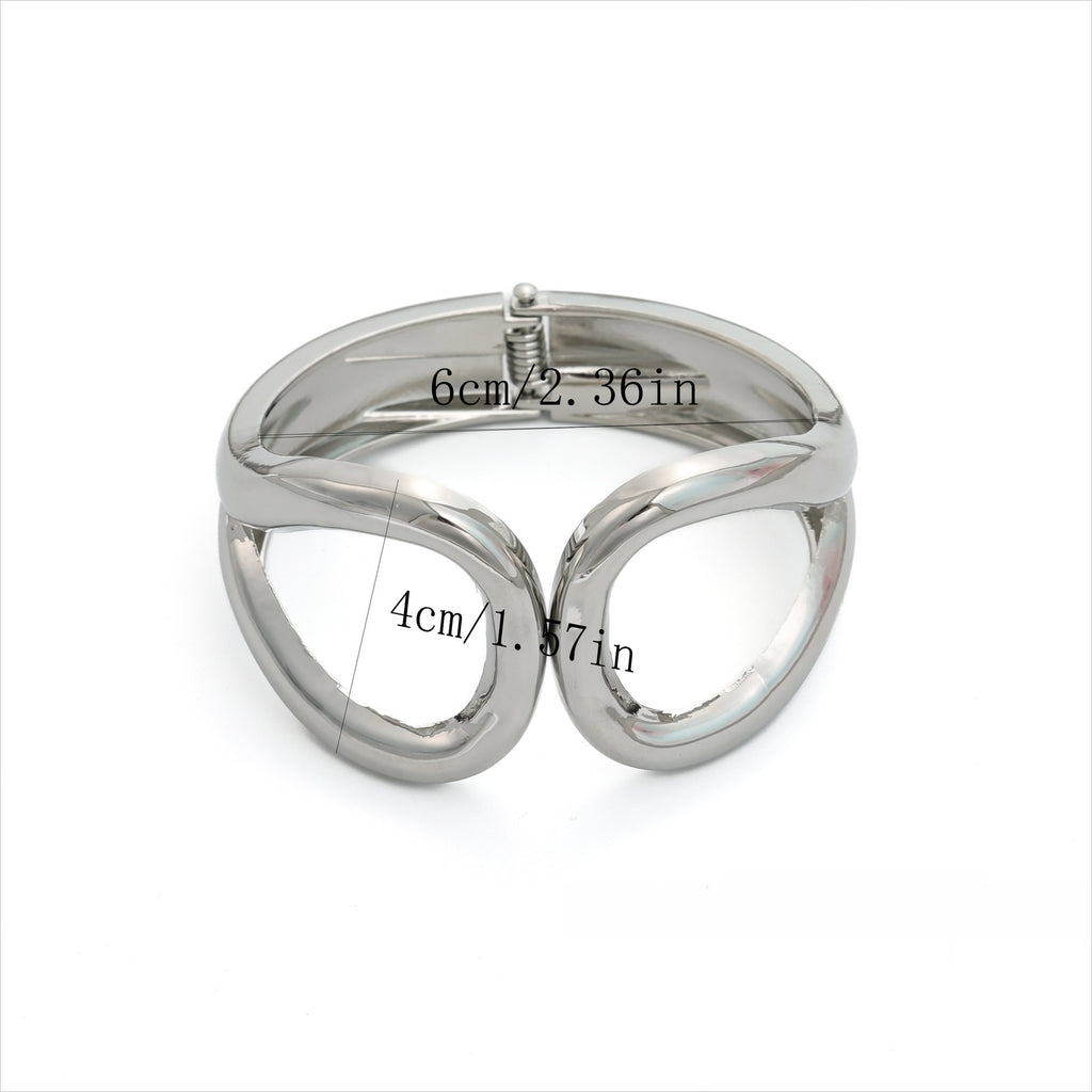 Wide Openwork Coil Metal Cuff Bracelet
