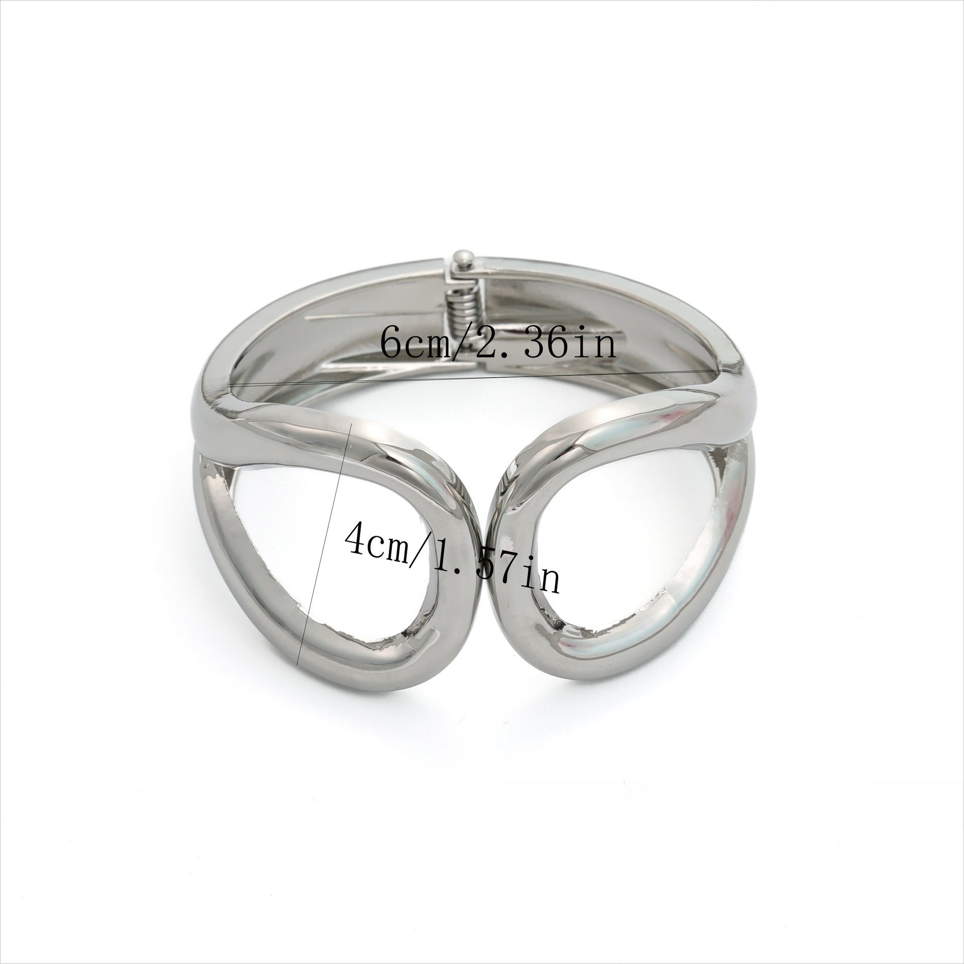 Wide Openwork Coil Metal Cuff Bracelet