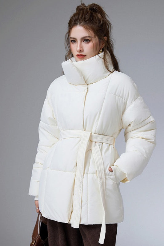 Warm Casual Cropped Cotton Puffer Jacket Secondary image