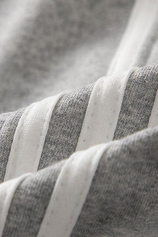 Stripe Embroidered Double Waist Sweatpants