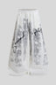 Distressed Script Graphic Wide Leg Sweatpants