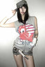 Y2K Lip Tongue Print Sleeveless Hoodie