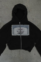 Cash Print Relaxed Fit Street Zip-Up Hoodie