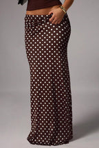 Knit Polka Dot Mermaid Hem Skirt