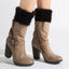 Short Feather Yarn Foldover Boot Cuffs