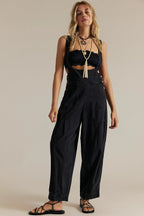 Casual Side Pocket Denim Overall Jeans