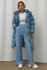 Extra Long Hooded Puffer Jacket