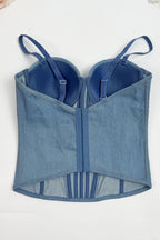 Underwire Denim Corset Cami Top