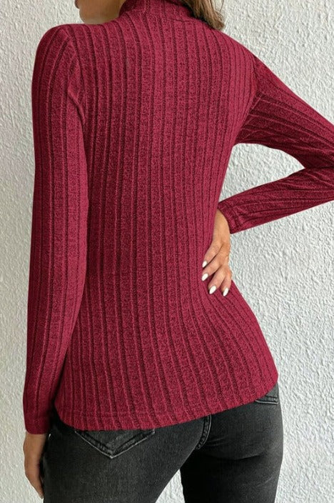 Slim Fit Mock Neck Knit Sweater Secondary image