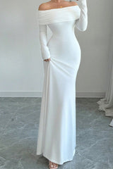 Off Shoulder Ruched Bodycon Formal Dress