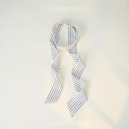 Elegant Striped Long Skinny Neck Ribbon Scarf