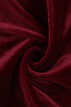 Deep V Velvet Ruched Halter Formal Dress